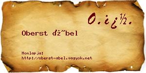 Oberst Ábel névjegykártya